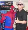 The ''Web-Slinger'' poses with the ''Webb-Singer'' at a public appearance in 2006.
